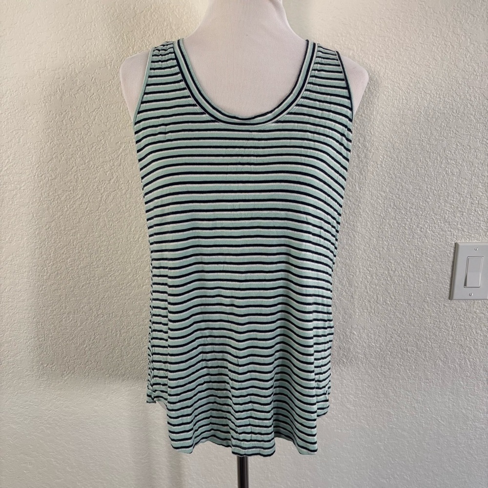 Maurice’s Blue White Striped Tank Top Women’s Size L